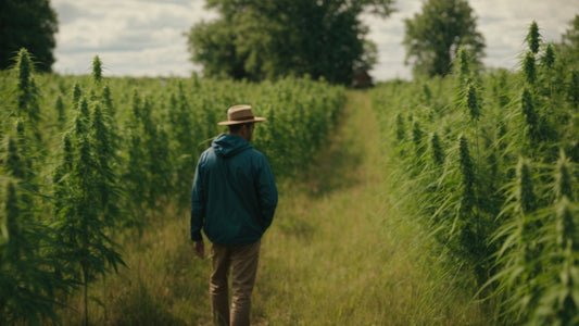 Walking through Minnesota Hemp Field