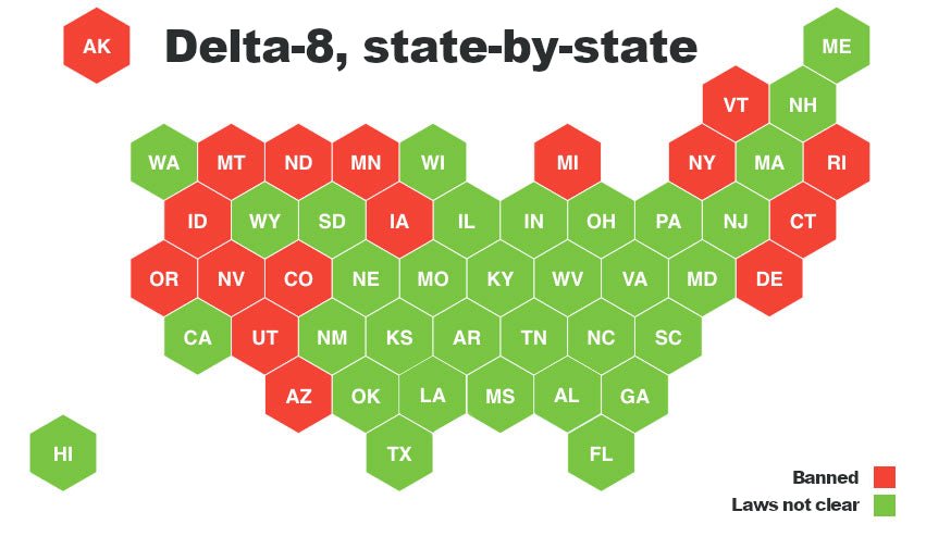 What States Have Banned Delta 8? A Comprehensive Guide to Delta 8 Legality in the US - The DopeSpot.Store