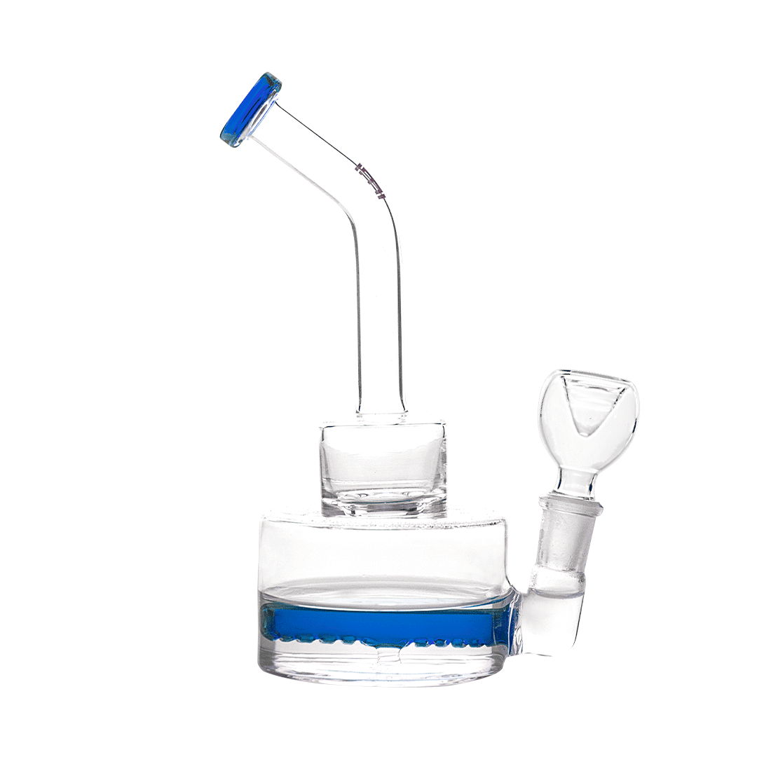 Upgrade Your Hits with the Enhanced HEMPER Inline Puck Bong V2 - Blue