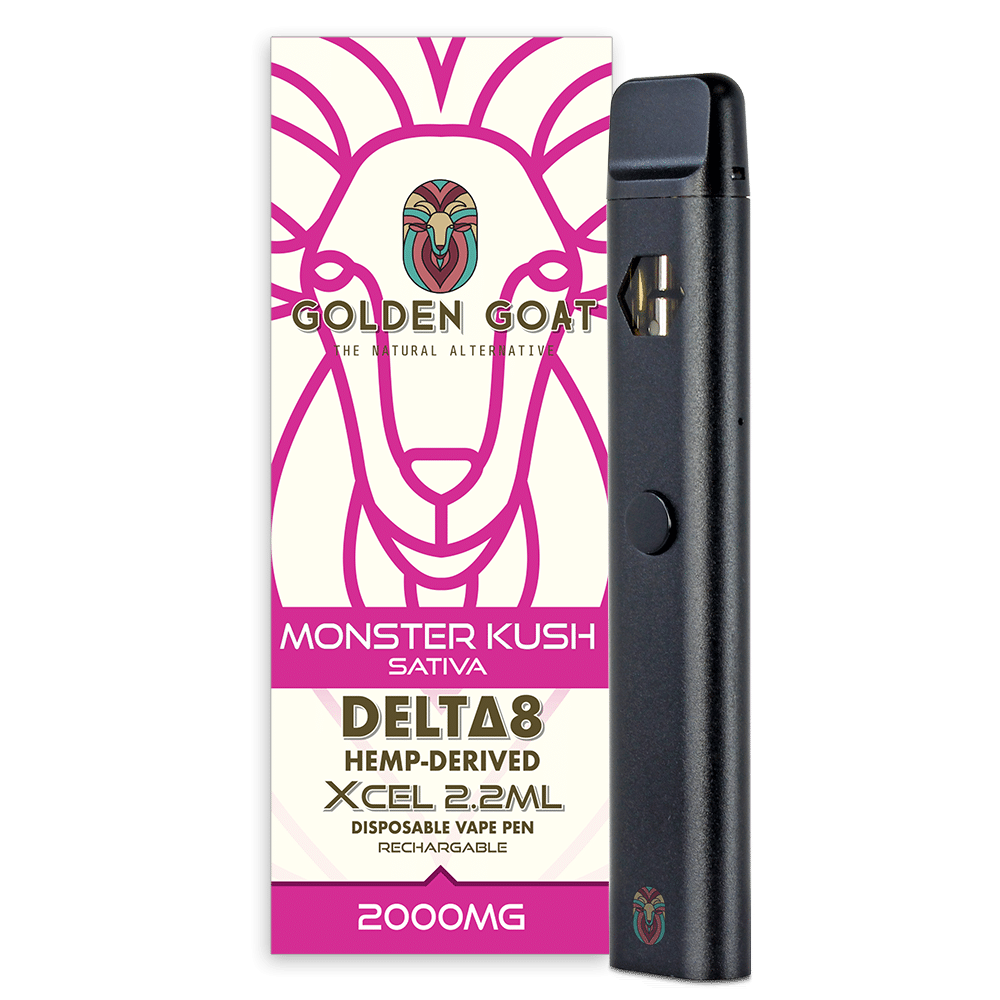 Delta-8 THC Vape Device, 2000mg, Rechargeable/Disposable - Monster Kush