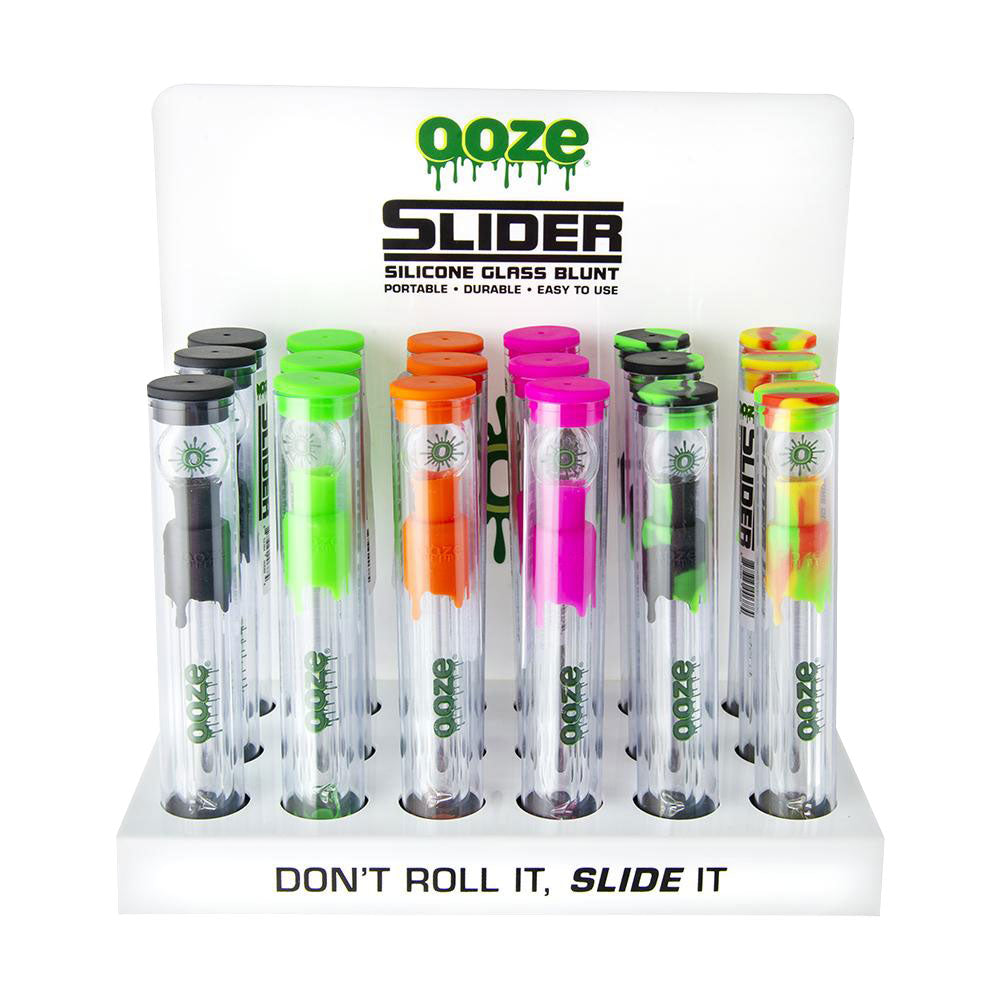 18PC DISPLAY - Ooze Slider Glass Blunt - 5"