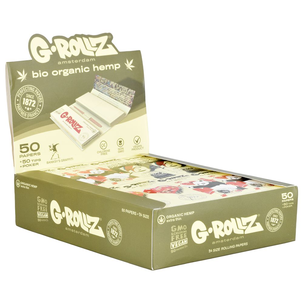 G-ROLLZ x Banksy's Graffiti Papers + Tips | 50pc | 1 1/4 | 24pk