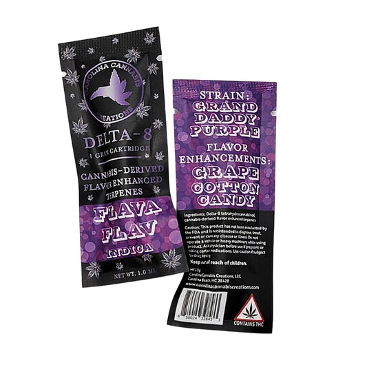 Delta 8 Cartridge 1 g - Flava Flav (Indica) | Carolina Cannabis Creations