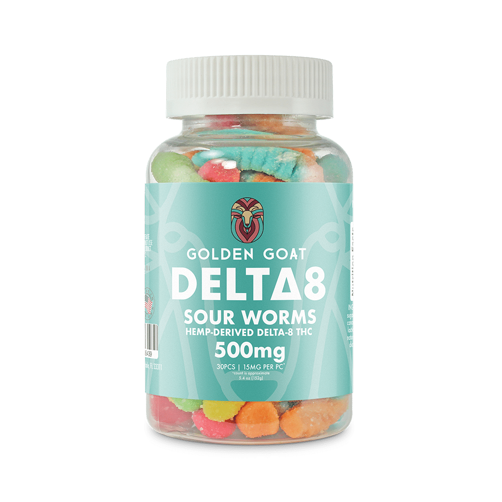 Delta 8 Gummies 500mg - Sour Worms