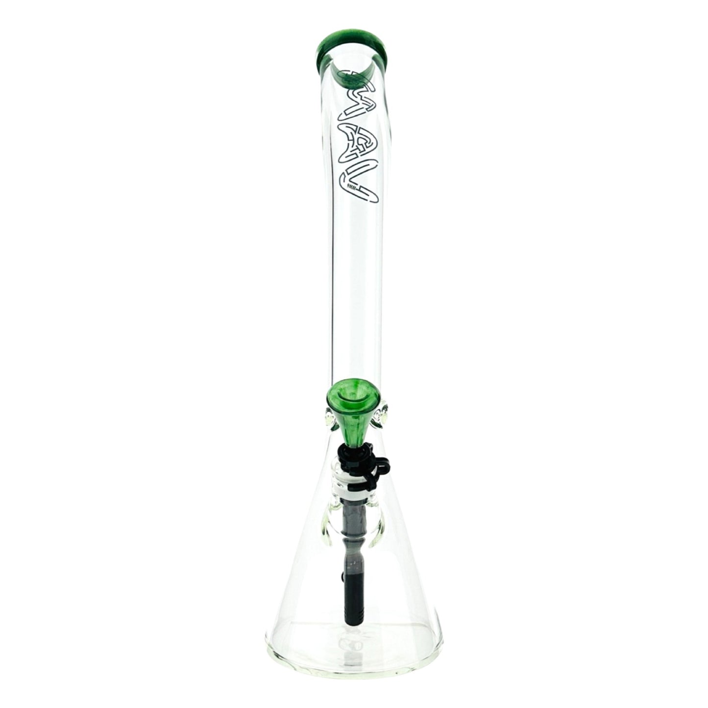 18" x 9mm  Bent Neck Beaker Bong MAV Maze Accented