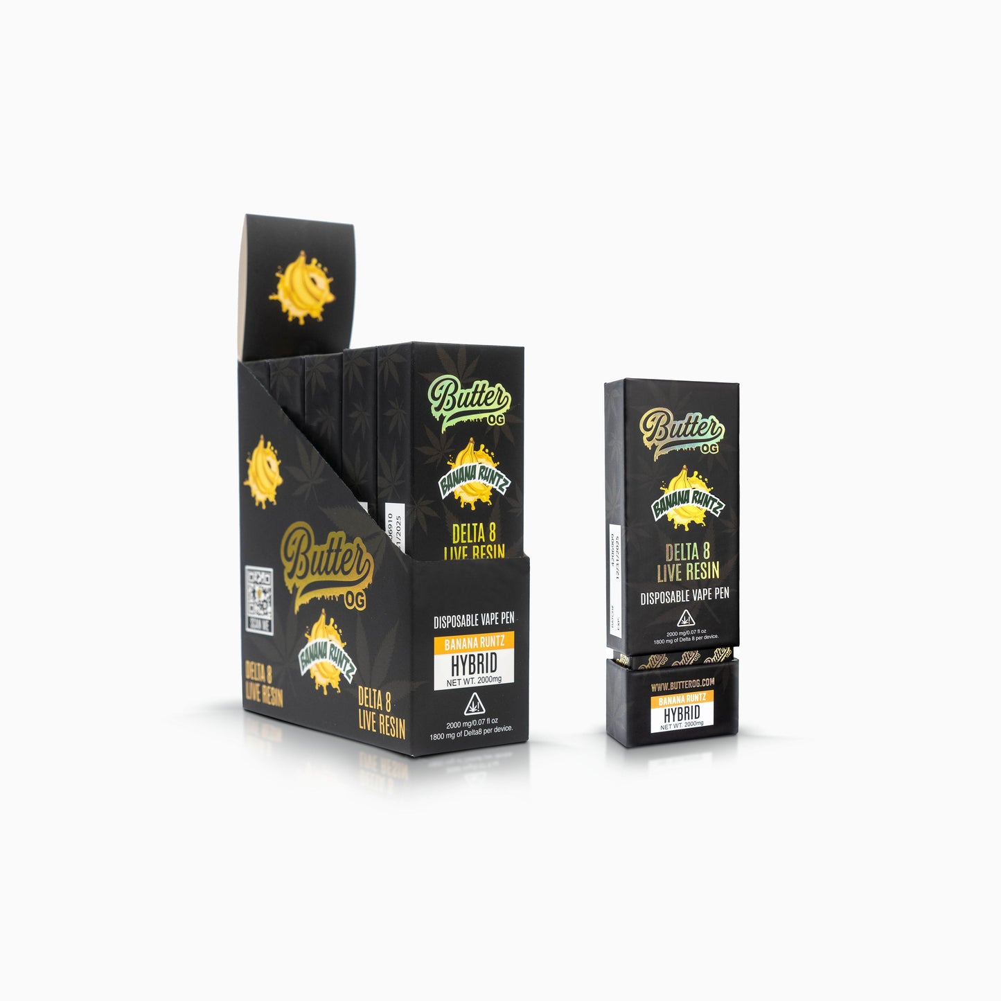 Experience Flavor Bliss with Butter OG Delta Live Resin Disposable Vape - 5 Pack