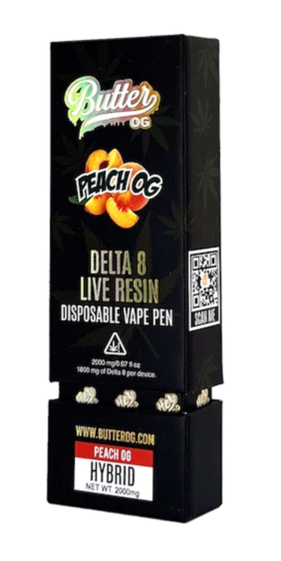 Experience Bliss with Butter OG Delta Live Resin Disposable Vape - One Pack