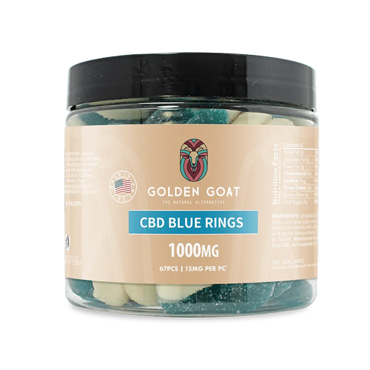 CBD Gummies 1000MG - Blue Raspberry Rings