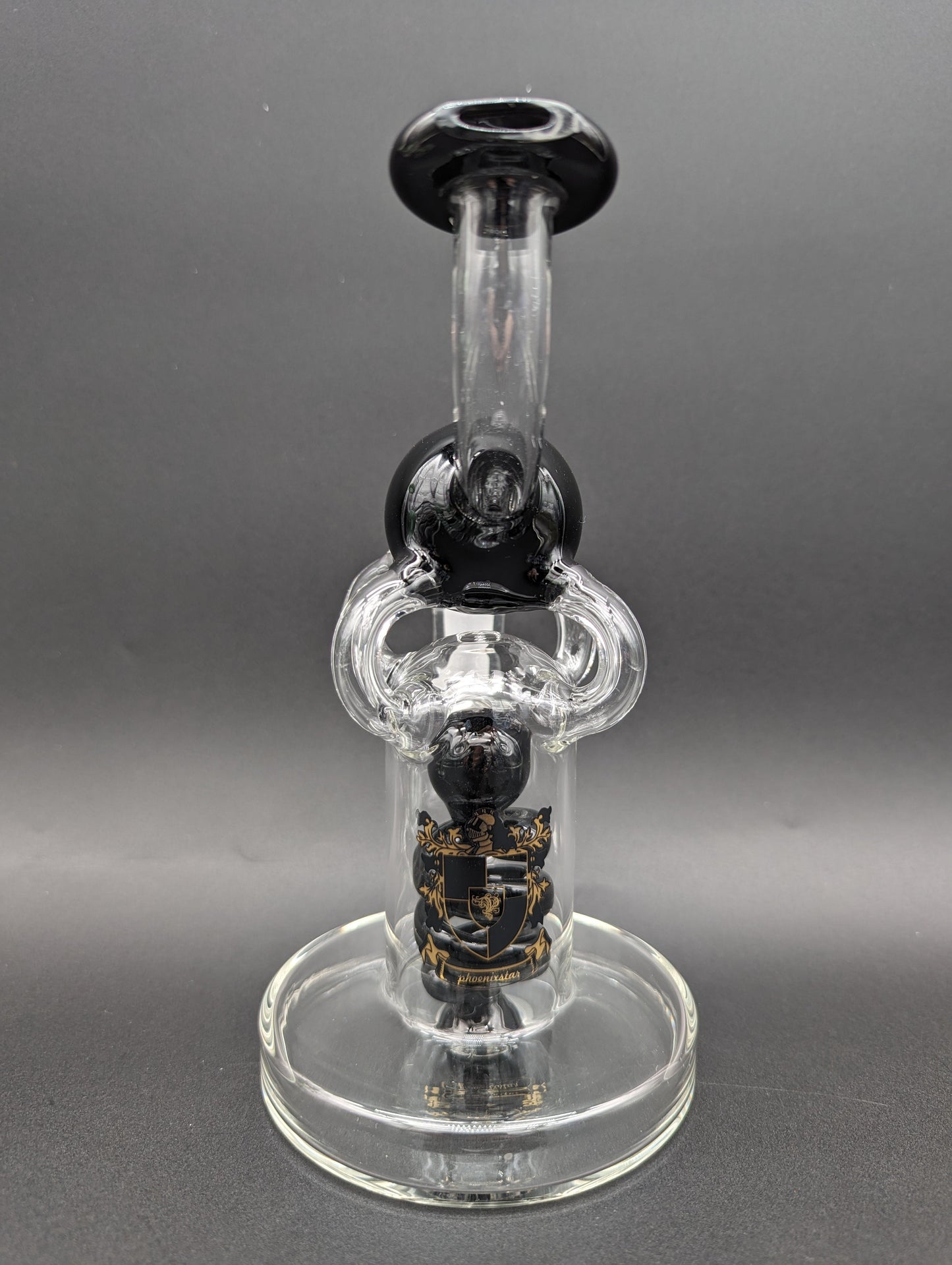 Phoenix 8" Hollow Foot Coil Recycler Bong