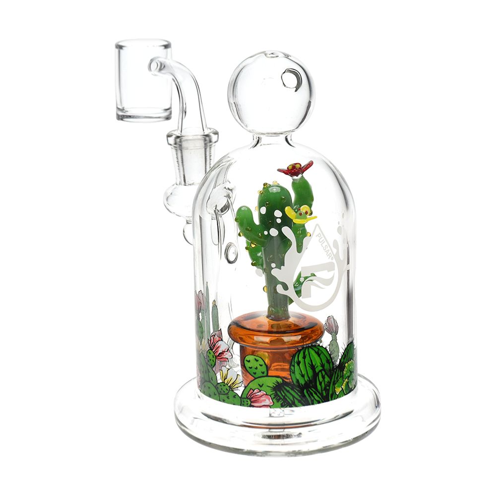 Pulsar Cactus Terrarium Glass Dab Rig - 6" / 14mm F