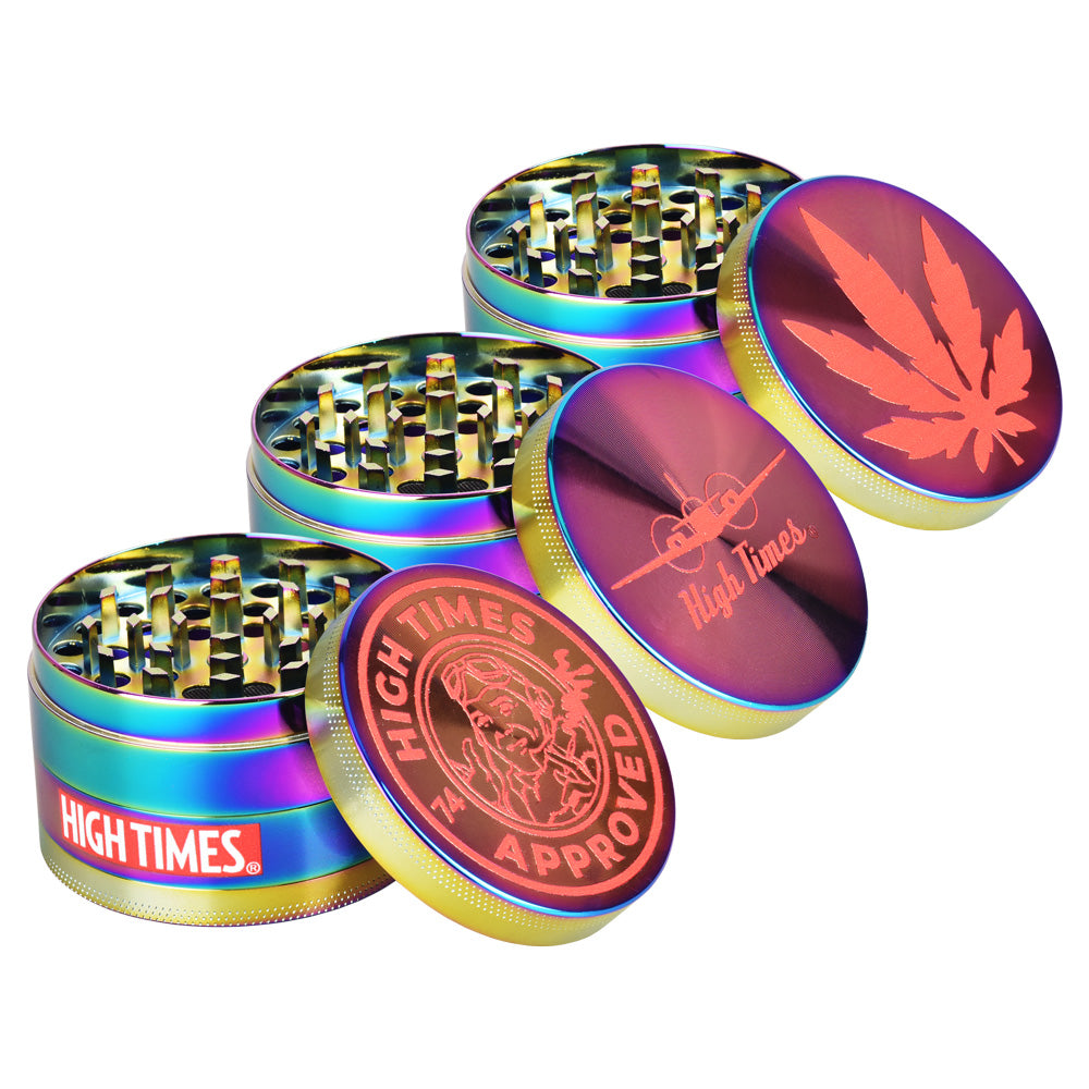 High Times® Metal Grinder | 4pc | 2.5"| Chameleon | 6pc Display