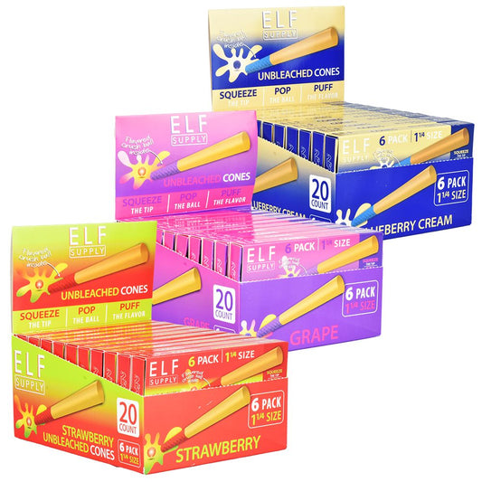 ELF Unbleached Flavor Pop Pre-Rolled Cones | 1 1/4 | 6pc | 20pk