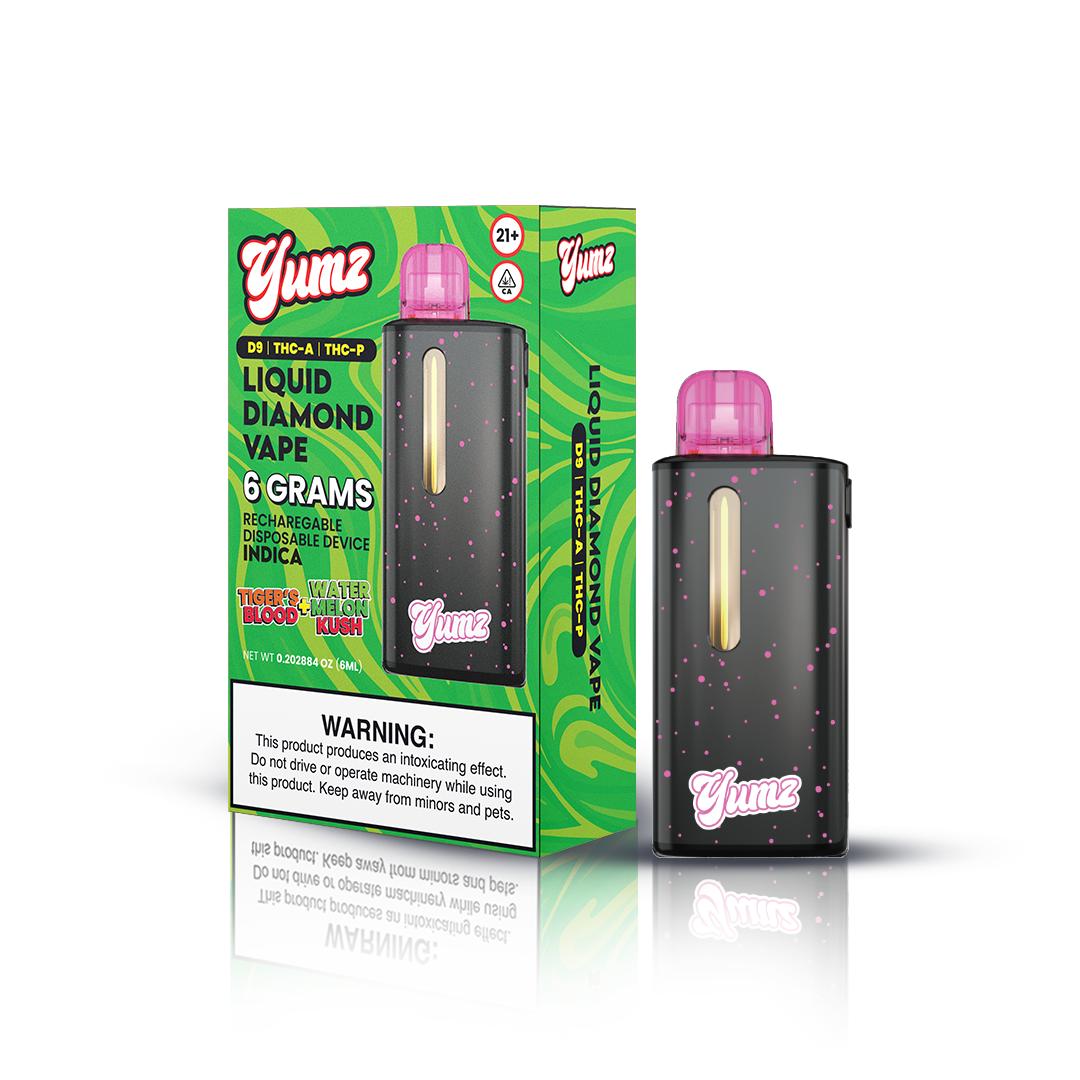 Yumz - Tigers Blood + Watermelon Kush - Indica - THC Disposable Vape ( 6 Grams ) ( D9 + THC-A + THC-P )