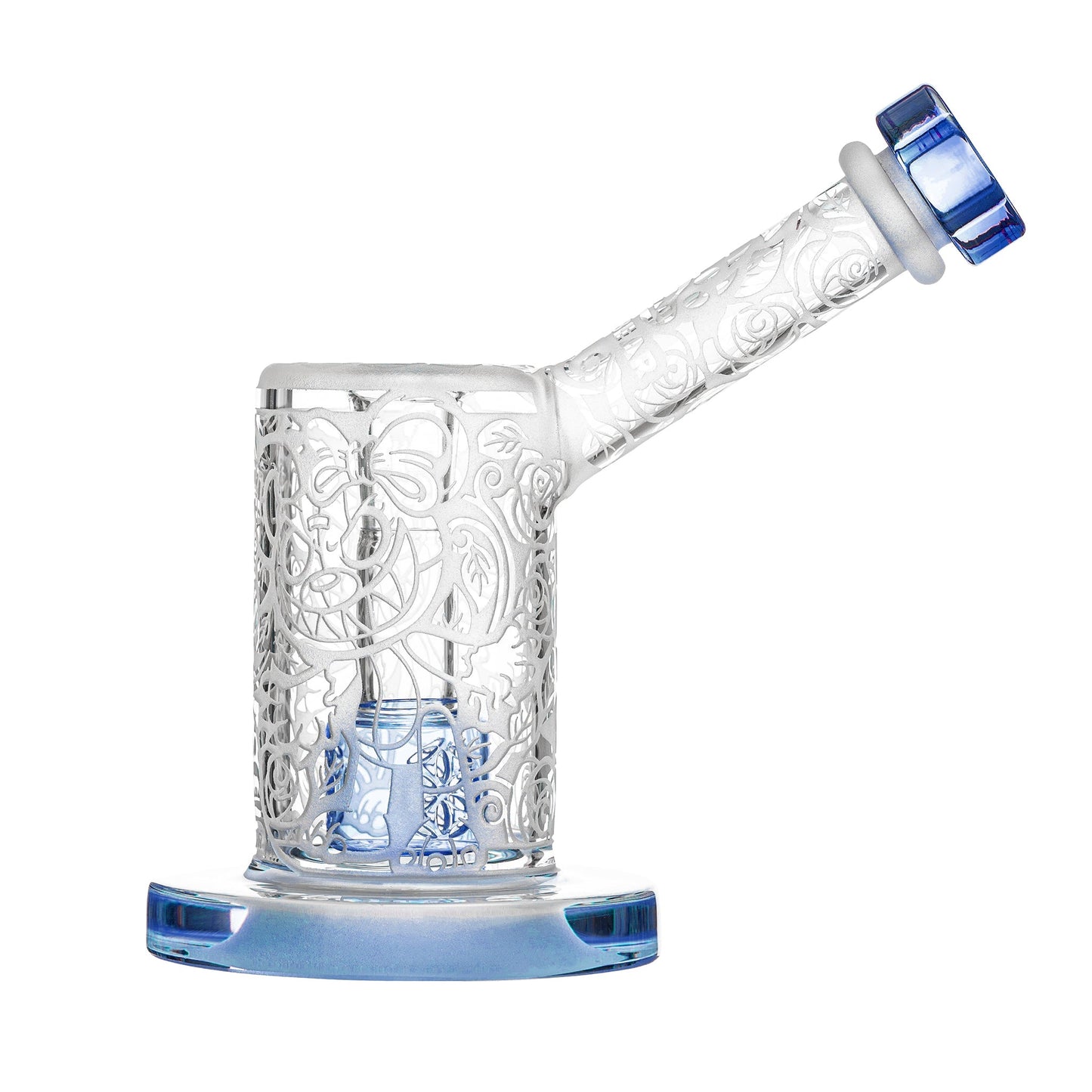 Calibear Sandblasted Seed Of Life Percolator Upright Bubbler