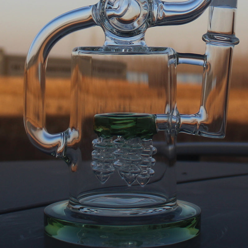 Elevate Your Smoking Experience with Our Dual Perc Recycler Style Water Pipe