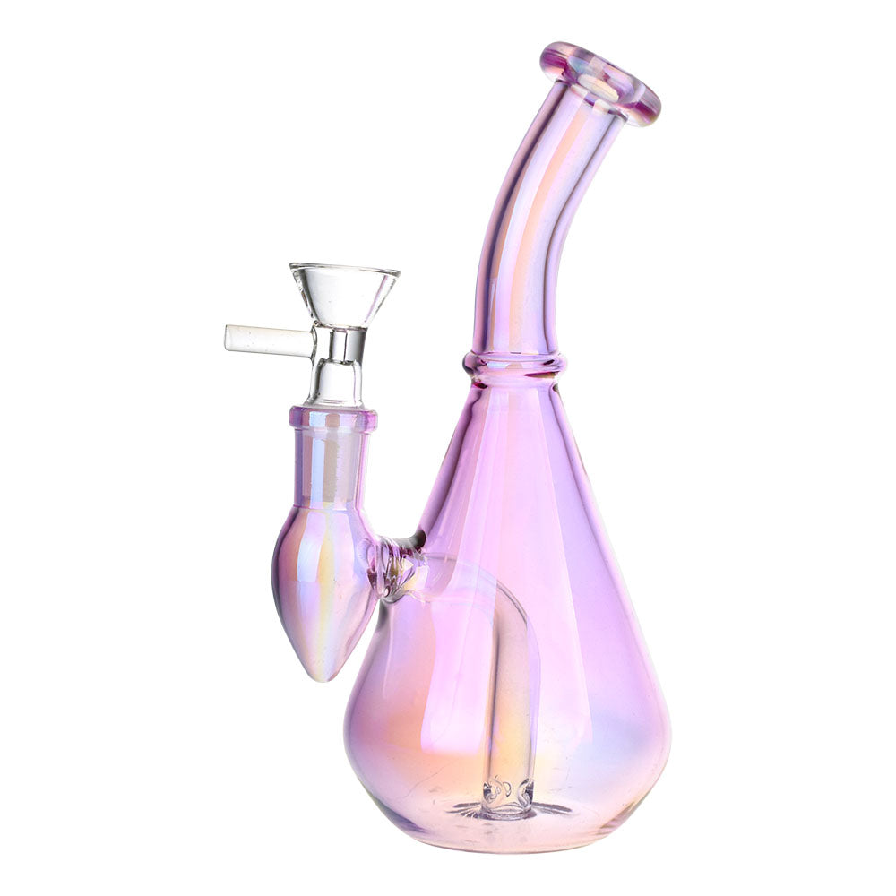 Aura Vibe Electroplated Glass Vase Water Pipe - 7" / 14mm F / Colors Vary