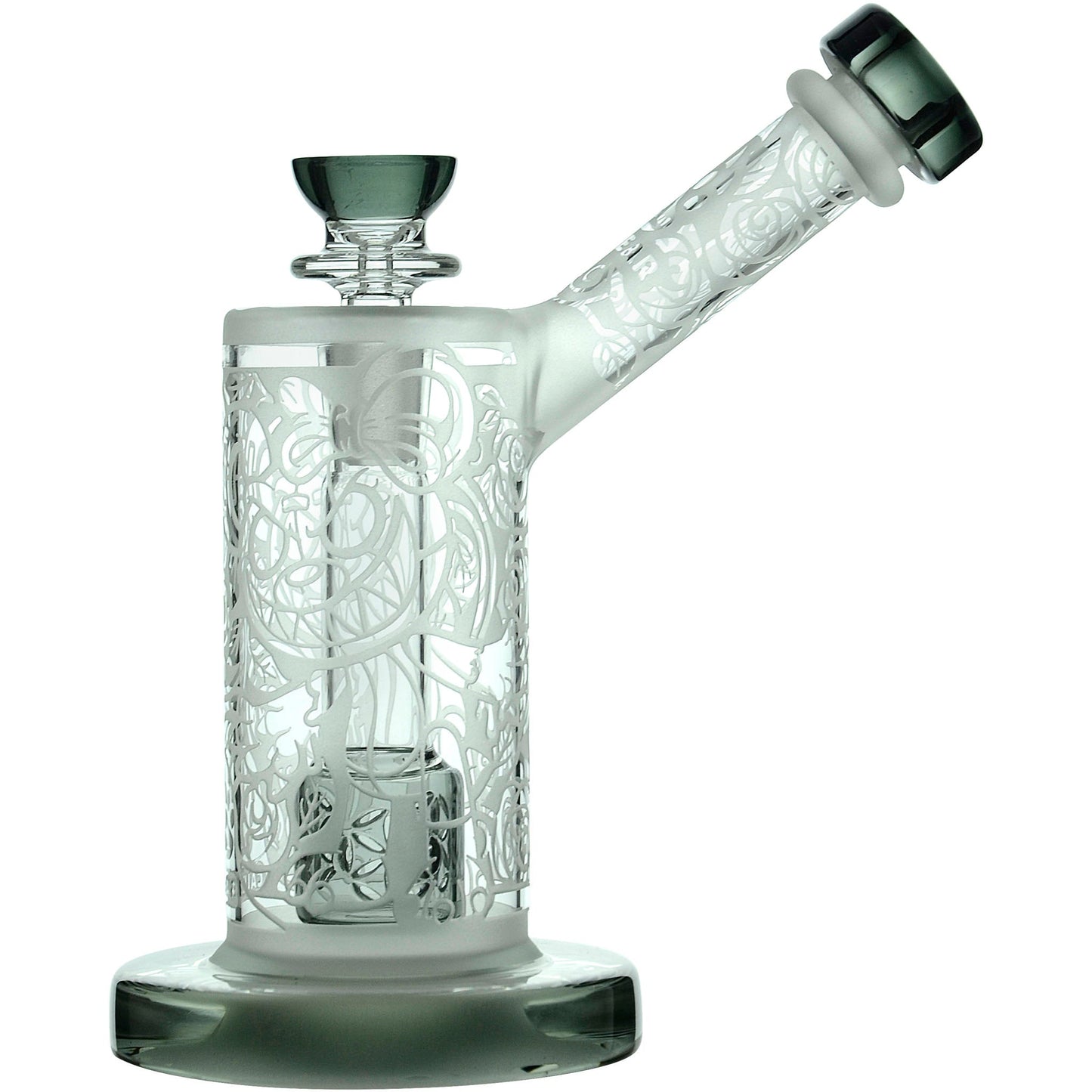 Calibear Sandblasted Seed Of Life Percolator Upright Bubbler