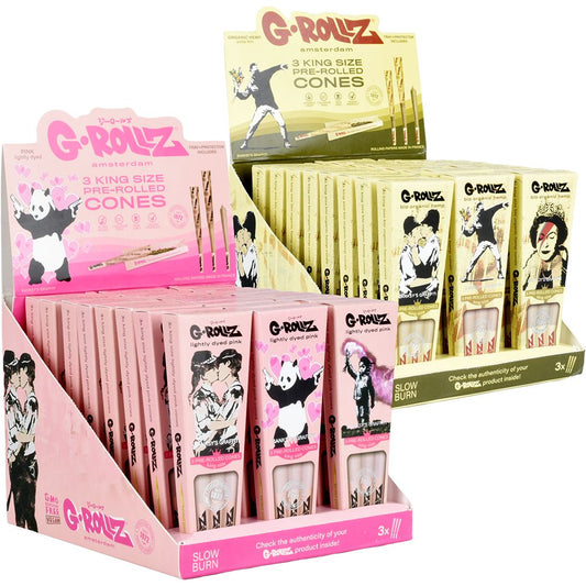 G-ROLLZ x Banksy's Graffiti Pre-Rolled Cones | 3pc | King Size | 24pk