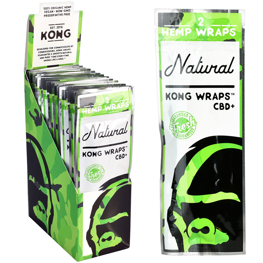 25PC DISP- Kong Organic Hemp Wraps - 2pk