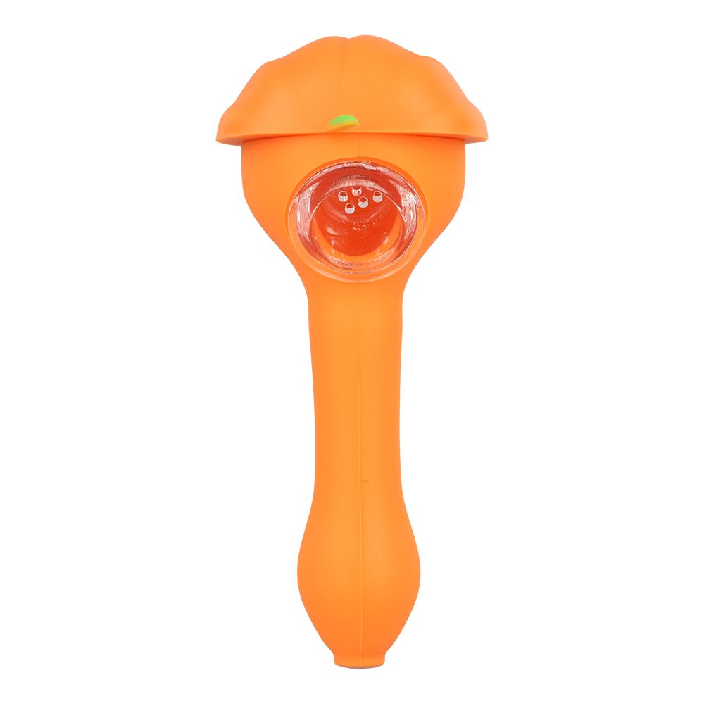 Pumpkin Silicone Hand Pipe - 5" 3ct