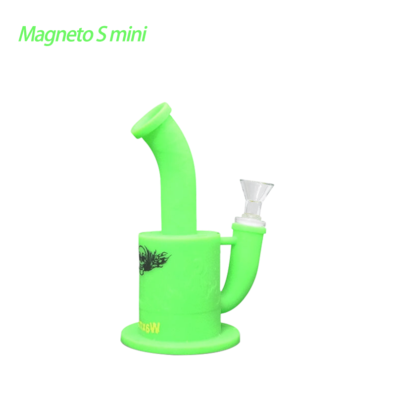 Experience Safety and Durability with Waxmaid Magneto S Mini Silicone Water Pipe - GID Green