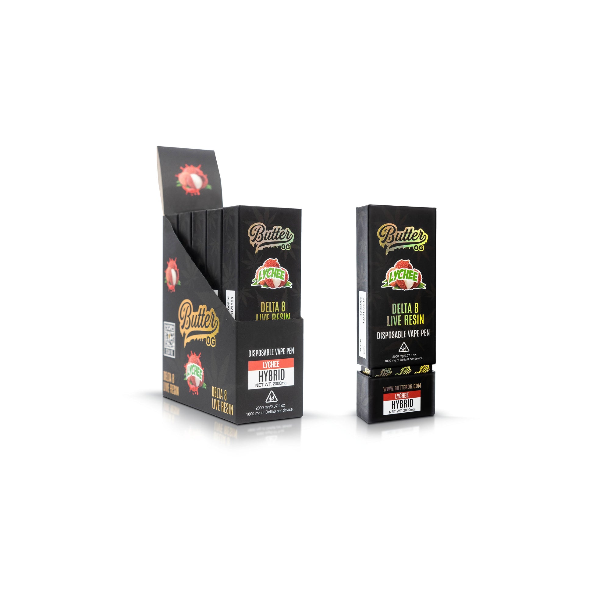 Experience Flavor Bliss with Butter OG Delta Live Resin Disposable Vape - 5 Pack