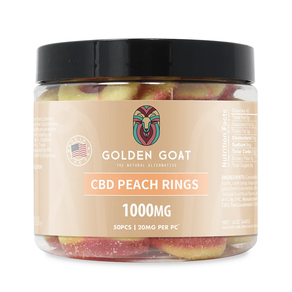 CBD Gummies 1000MG - Peach Rings