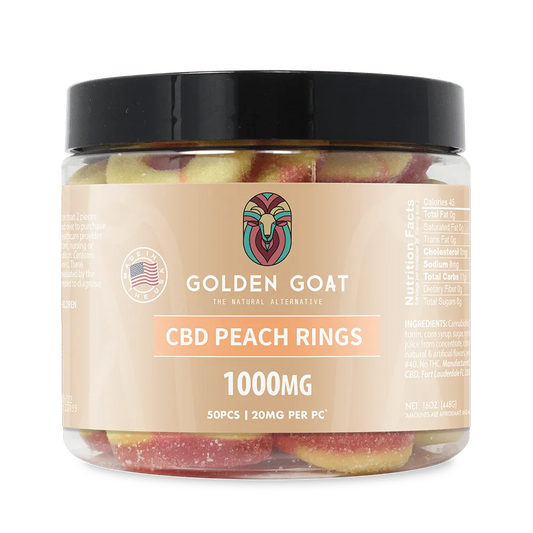 CBD Gummies 1000MG - Peach Rings