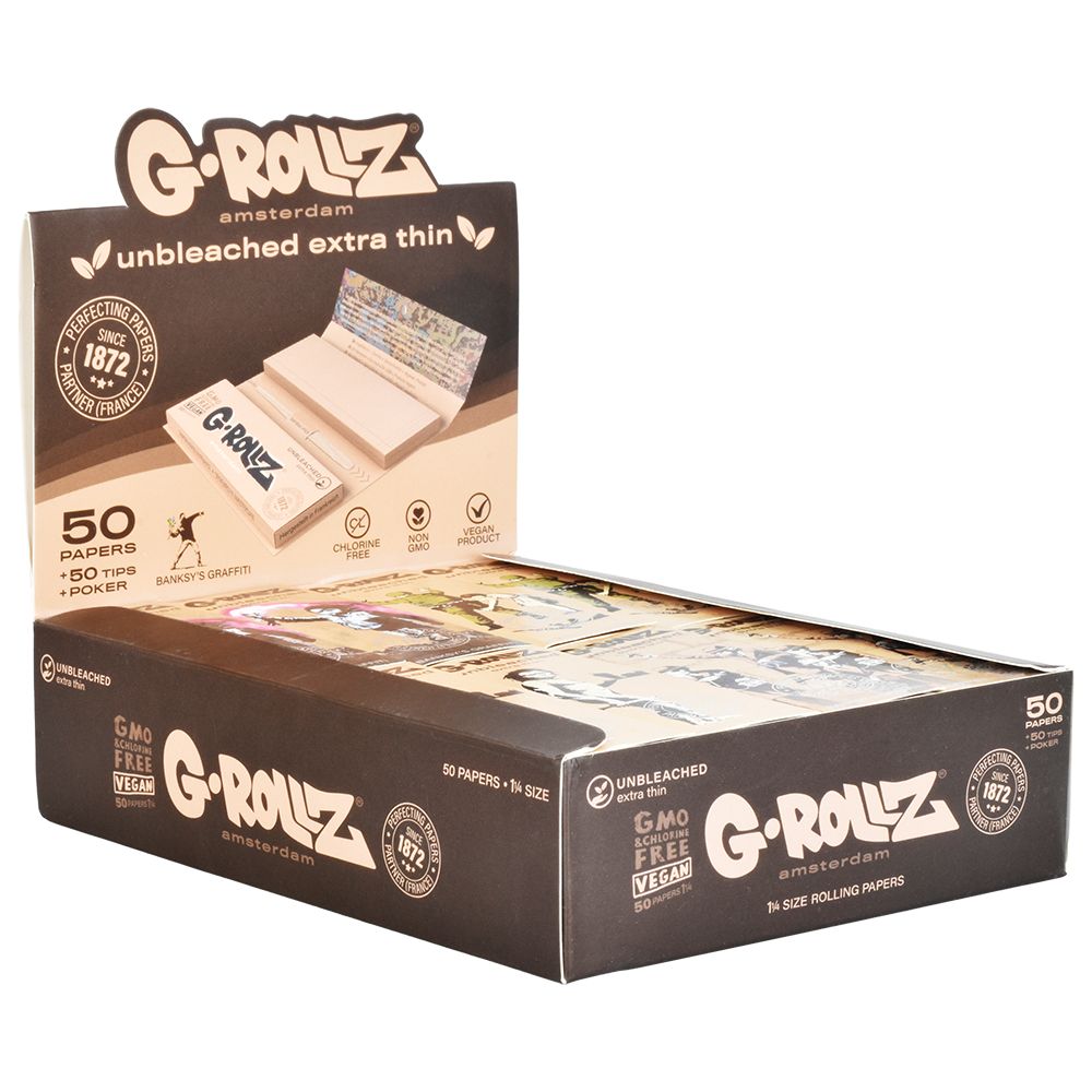 G-ROLLZ x Banksy's Graffiti Papers + Tips | 50pc | 1 1/4 | 24pk