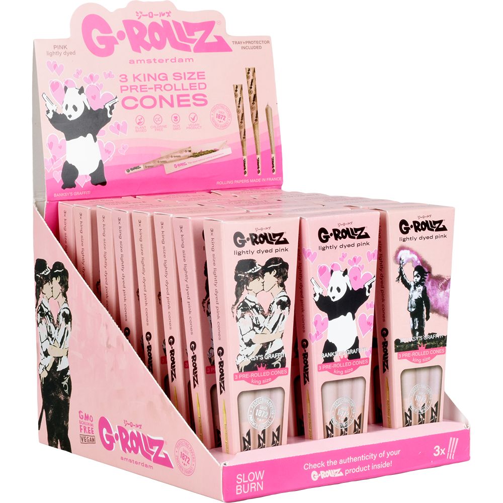 G-ROLLZ x Banksy's Graffiti Pre-Rolled Cones | 3pc | King Size | 24pk