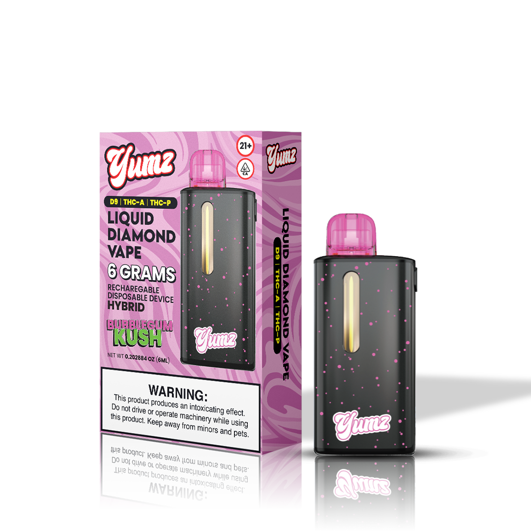 Yumz - Bubblegum Kush - Hybrid - THC Disposable Vape ( 6 Grams ) ( D9 + THC-A + THC-P )