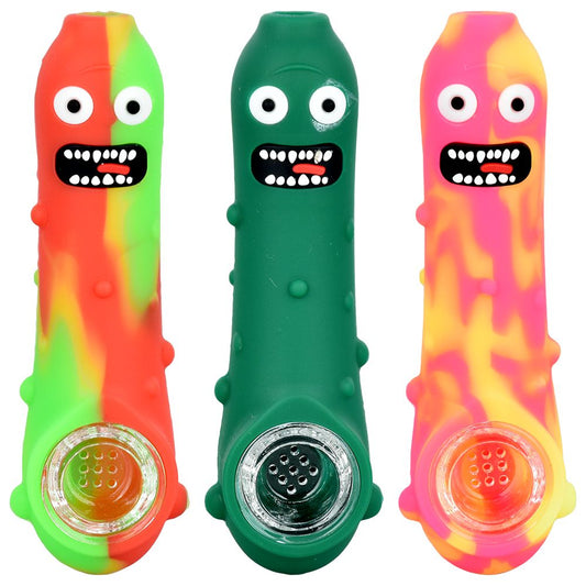 Pickle Richard Silicone Hand Pipe - 4.5" / 10CT