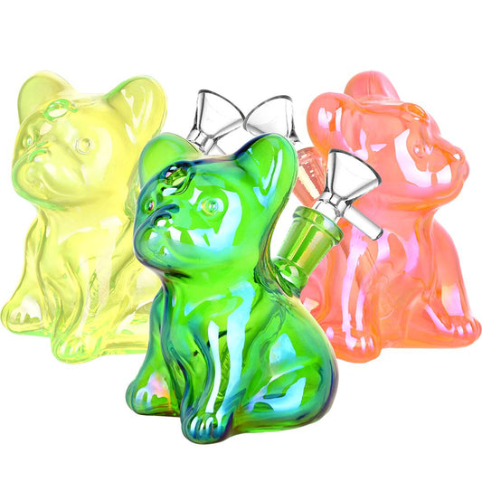 French Bulldog Glass Water Pipe - 4.25" / 14mm F