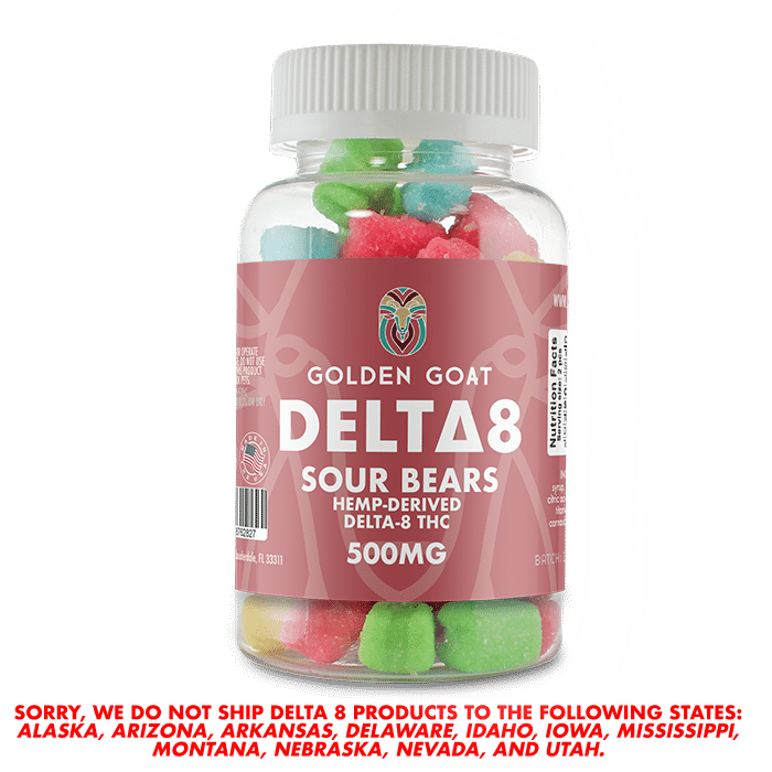 Delta 8 Gummies 500mg - Sour Gummy Bears