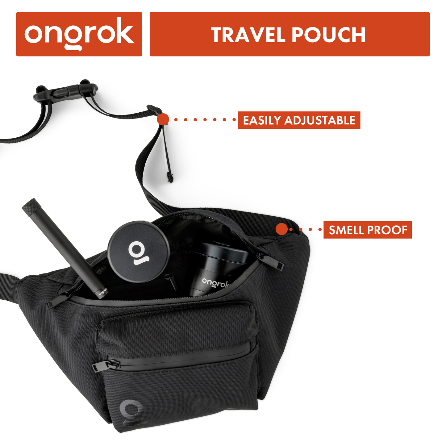 Ongrok Carbon-lined Fanny Pack / Travel Pouch