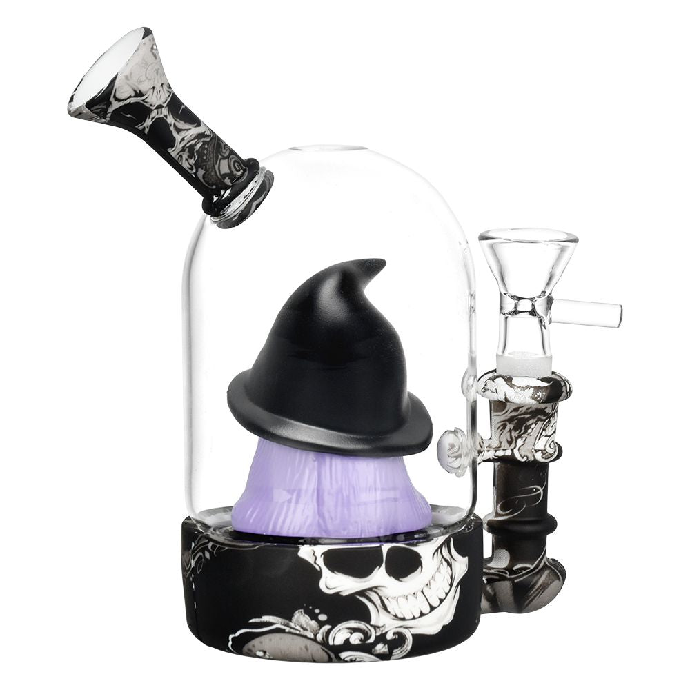 Spooky Witch Bell Jar Water Pipe - 5.5" / 14mm F