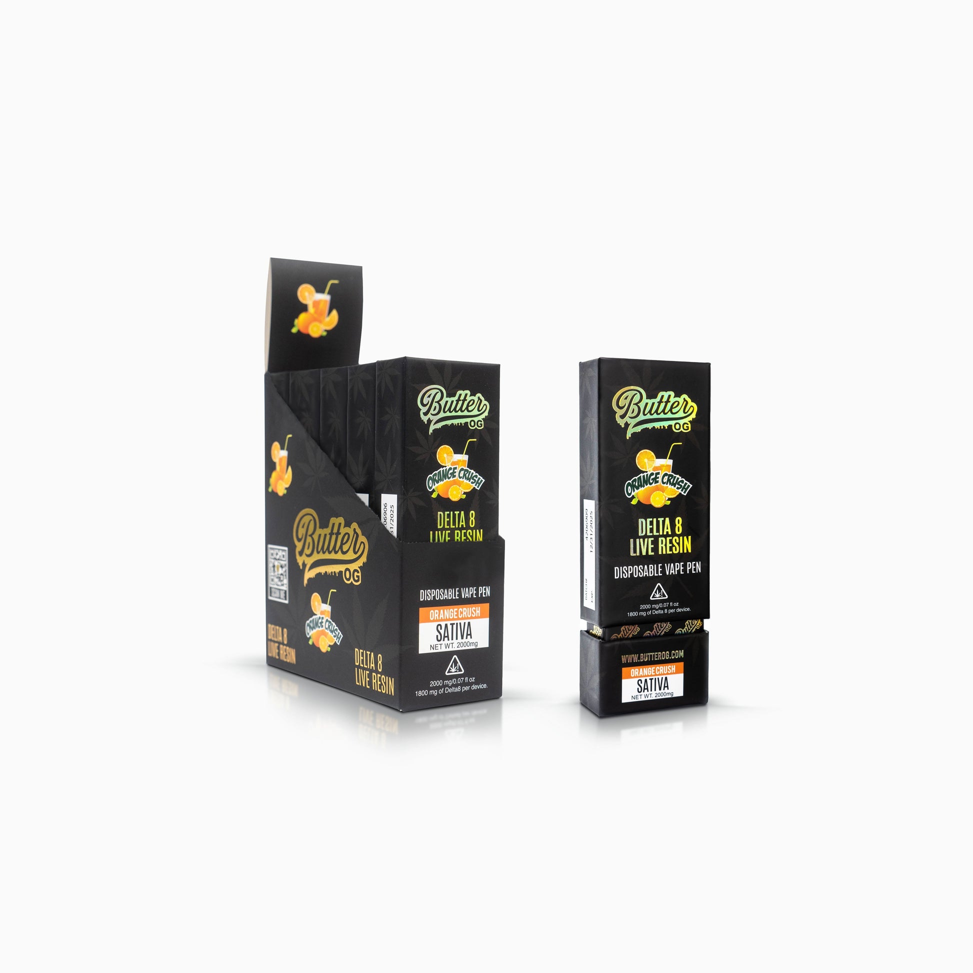 Experience Bliss with Butter OG Delta Live Resin Disposable Vape - 5 Pack