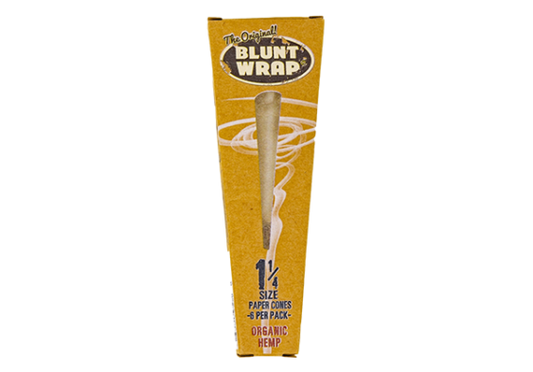 Blunt Wrap Organic Hemp Cones - 1 1/4 - 6 pack