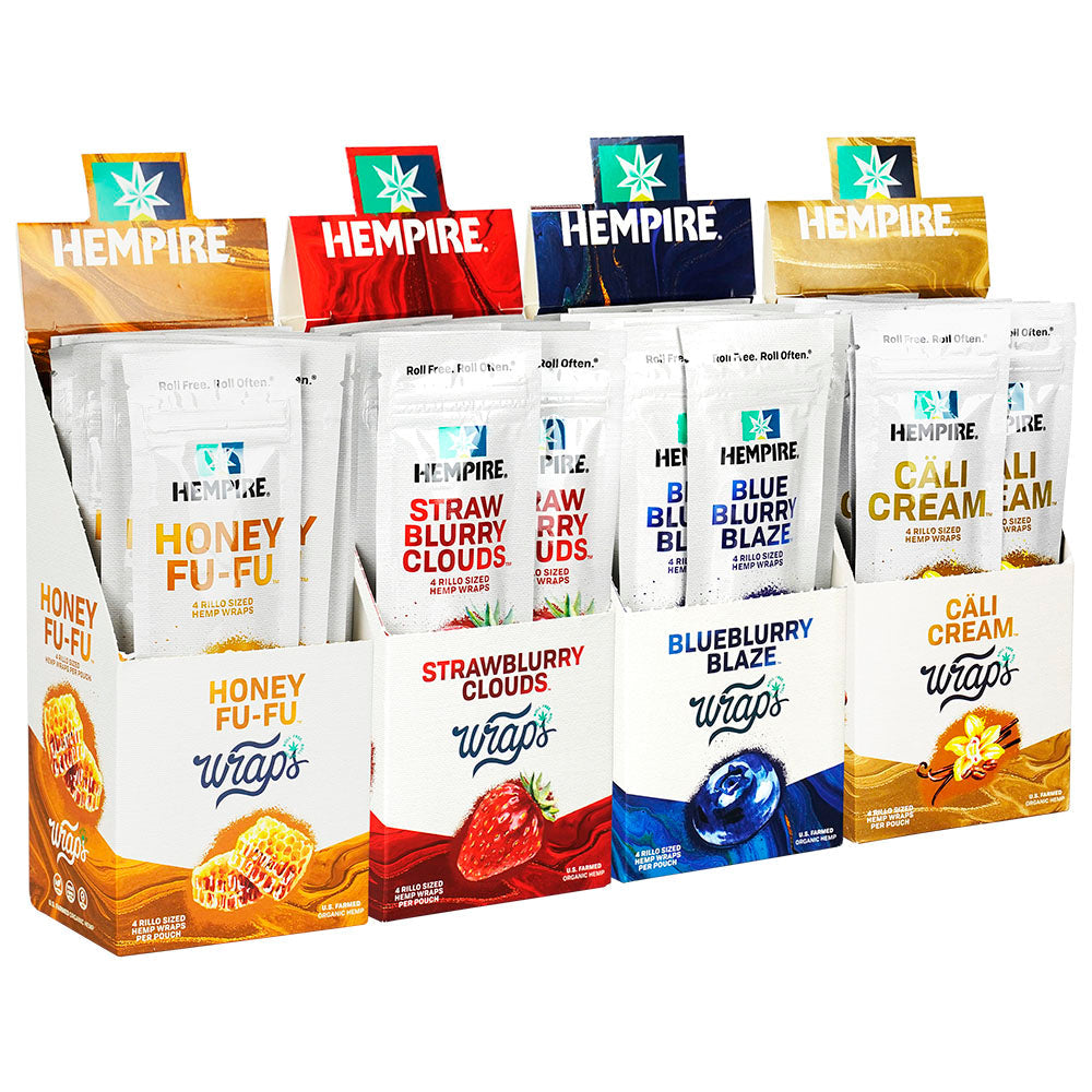 Hempire Hemp Wraps | 4pk | 15pc Display