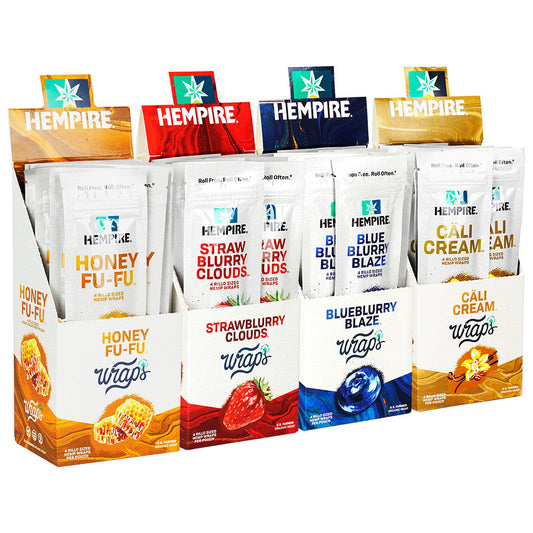 Hempire Hemp Wraps | 4pk | 15pc Display