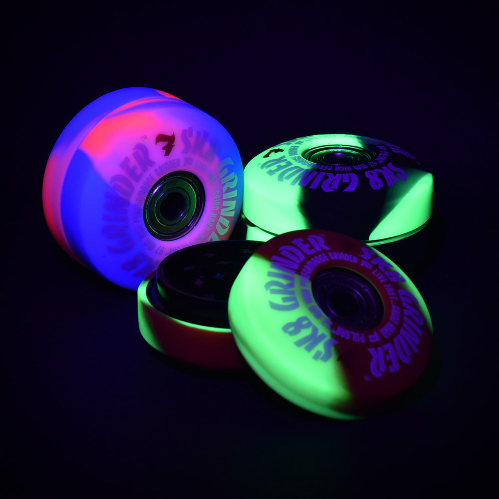 Pulsar SK8 Grinder | 3pc | 2.2"| Swirl Colors | 6pc Display