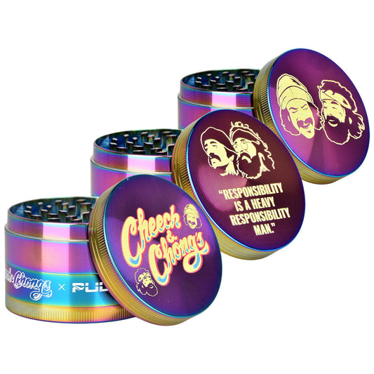 Cheech & Chong's™ x Pulsar Rainbow Metal Grinder | 4pc | 2.5"