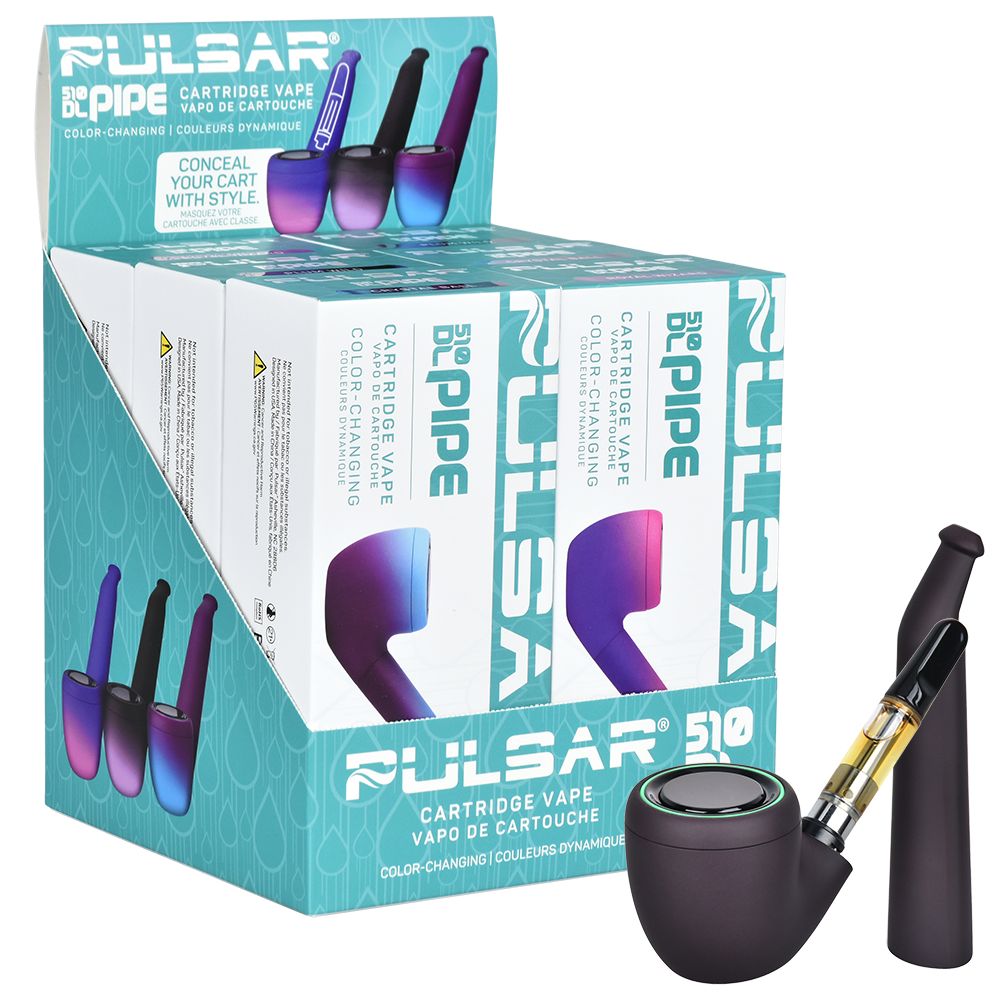 Pulsar 510 DL Pipe Variable Voltage Cartridge Vape | Thermo Series | 650mAh