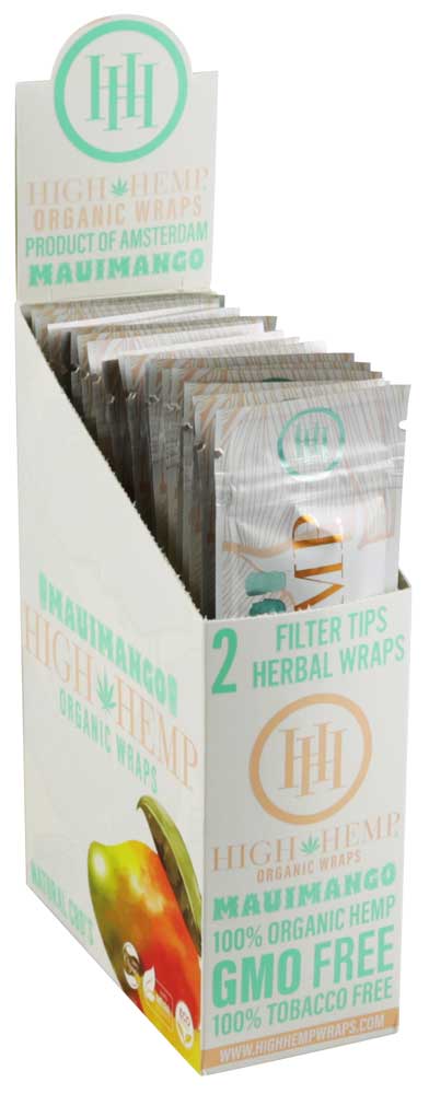 25PC DISP - High Hemp Organic CBD Wraps - 2pk