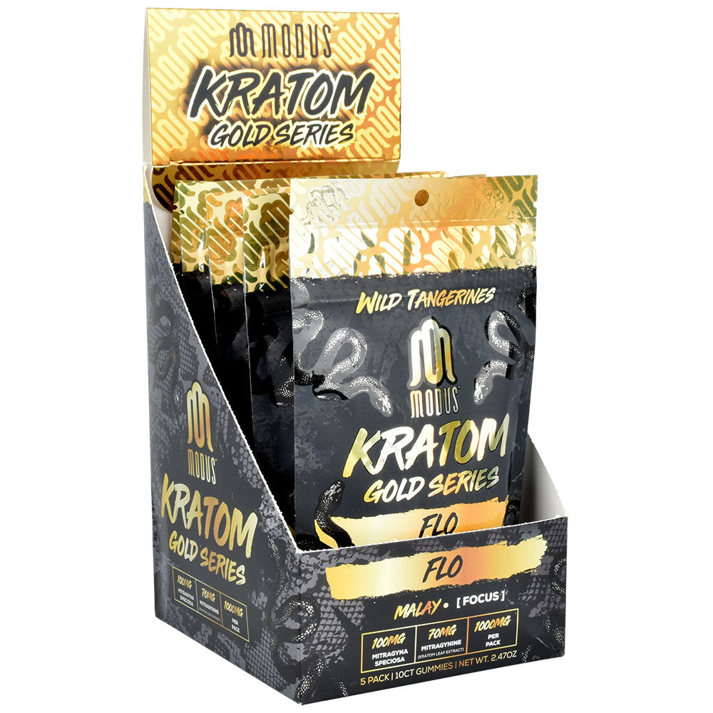 Modus Gold Series Kratom Gummies | 1000mg | 10pk | 5pc Display