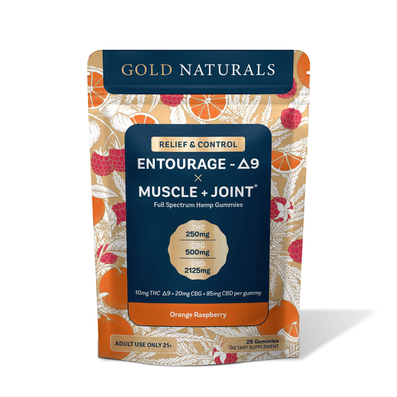 Gold Naturals Entourage Δ9 x Muscle + Joint Gummy