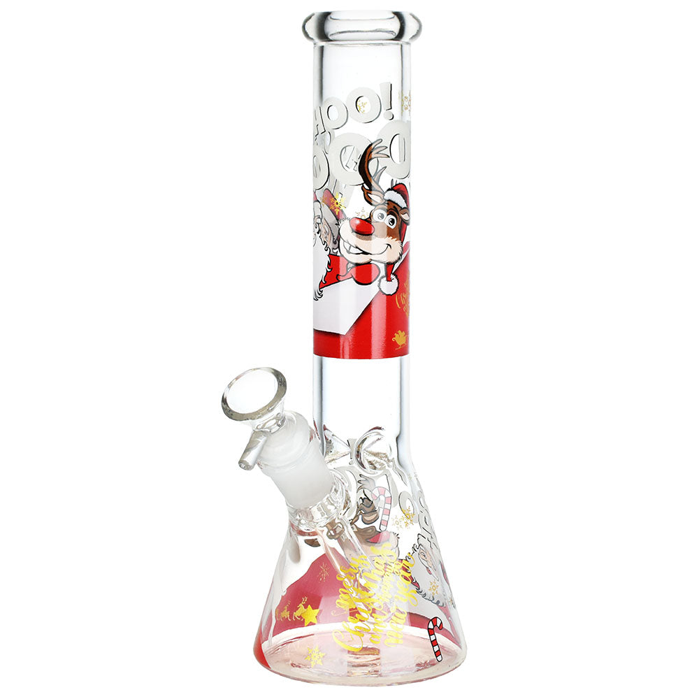 Santa Claus Themed Glass Water Pipe - 10" / 14mm F / Designs Vary