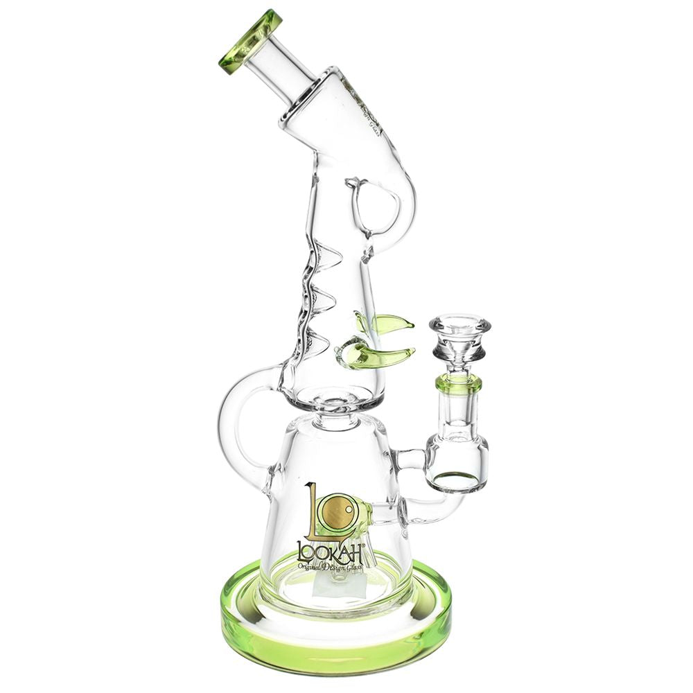 Lookah Glass Wave Recycler Water Pipe | 12.25" | 14mm F