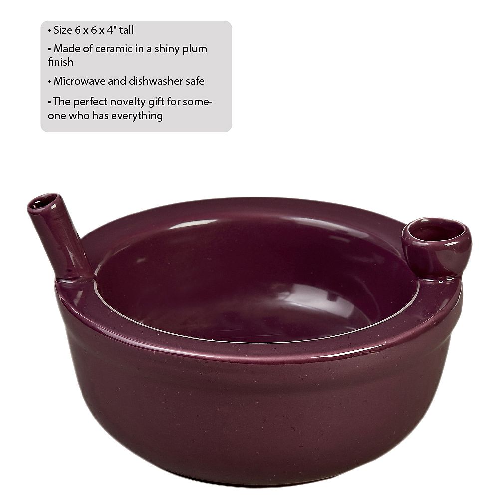 Novelty roast & toast Cereal bowl - plum color