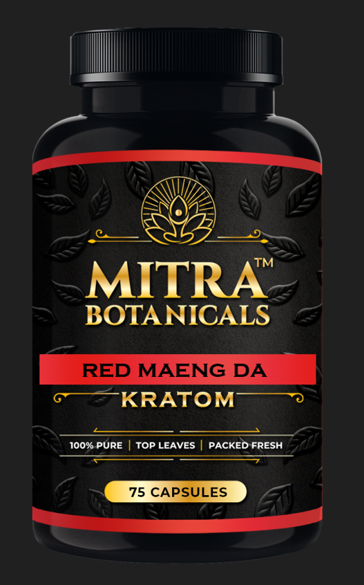 Mitra Botanicals Red Maeng Da – Kratom (75 Capsules)